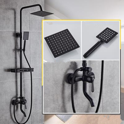 Antique Black Baking Finished Rainfall Bathroom Shower Tap TB0198FS - Click Image to Close