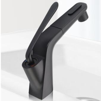 Antique Black Brass Basin Tap Pull Out Mixer Bathroom Sink Tap TB0241 - Click Image to Close