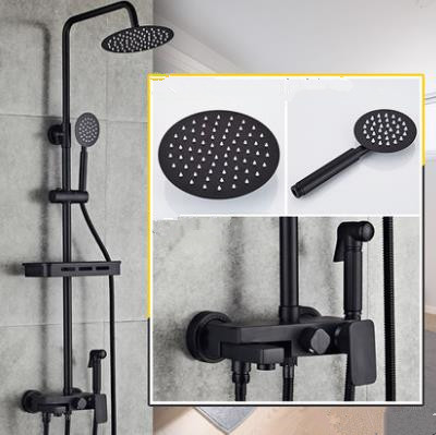 Antique Black Baking Finished Rainfall Bathroom Shower Tap TB0568F