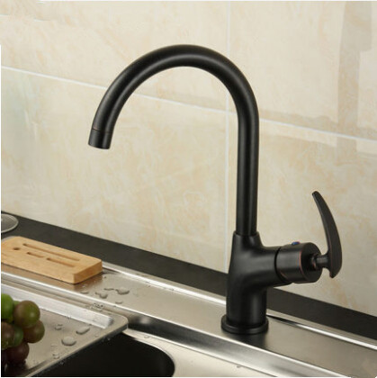 New Brass Black Bronze Rotatable Antique Kitchen Mixer Tap TB340K - Click Image to Close