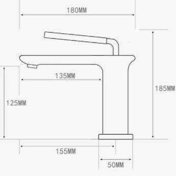 Chrome Finished Basin Tap Undercounter Mixer Bathroom Sink Tap TC0318S - Click Image to Close