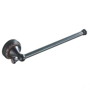 Antique Black Bronze Brass Short Simple Bathroom Accessory Single Towel Bar TCB037 - Click Image to Close