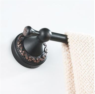 Antique Black Bronze Brass Short Simple Bathroom Accessory Single Towel Bar TCB037 - Click Image to Close