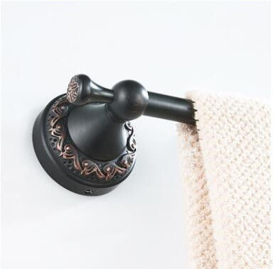 Antique Black Bronze Brass Short Simple Bathroom Accessory Single Towel Bar TCB037