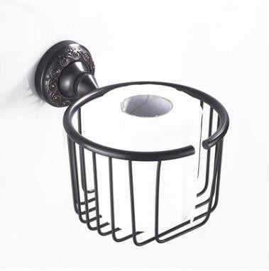 Antique Brass Black Bronze Bathroom Accessory Toilet Paper Basket Toilet Roll Holder TCB058 - Click Image to Close