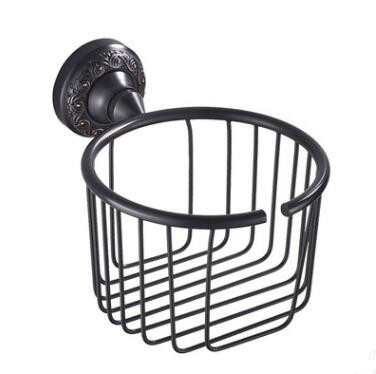 Antique Brass Black Bronze Bathroom Accessory Toilet Paper Basket Toilet Roll Holder TCB058