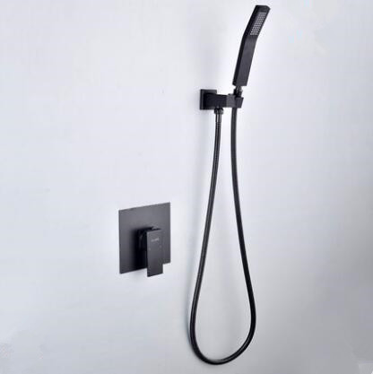 Antique Shower Tap Black Bronze Brass Concealed Installation Rainfall Shower Set TFS509B