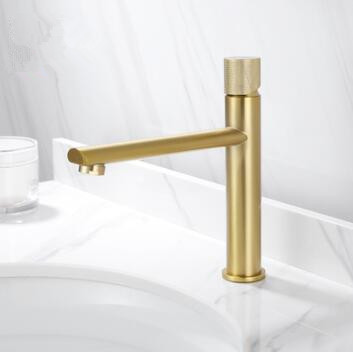 Antique Brass Nickel Brushed Golden Mixer Bathroom Sink Tap TG0248 - Click Image to Close