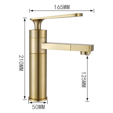Antique Nickel Brushed Golden Brass 360° Rotatable Spout Bathroom Sink Tap TG248N - Click Image to Close