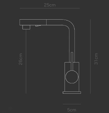 Brass Nickel Brushed Finished Rotatable Mixer Pull Out Kitchen Sink Tap TN0399