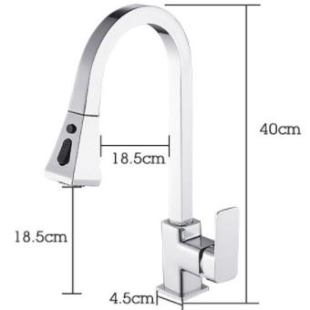 Brass Bright Chrome Finished Pull Out Mixer Kitchen Taps TP660C - Click Image to Close