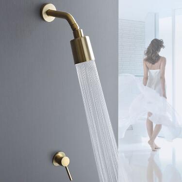 Antique Shower Tap Golden Brass Concealed Rainfall Bathroom Shower Tap TS0348G - Click Image to Close