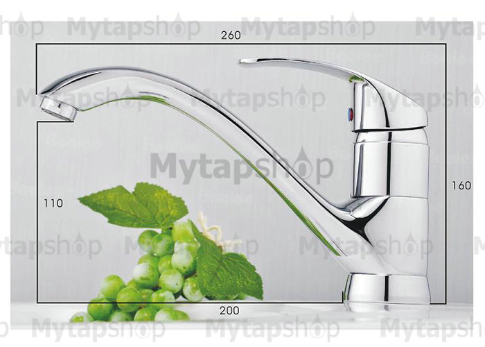 Chrome Single Handle Centerset Kitchen Tap T18005