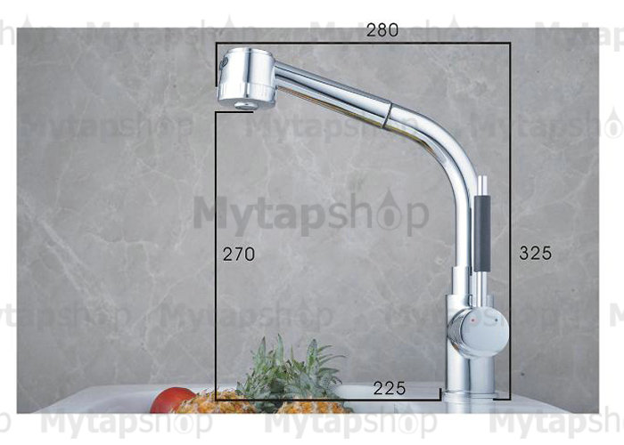 Chrome Single Handle Centerset Kitchen Tap T18008