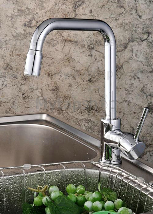 LED Centerset Contemporary Chrome Kitchen Tap T1890F - Click Image to Close