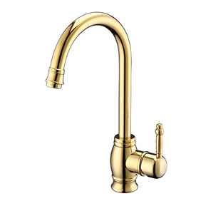 Ti-PVD Finish Widespread Antique Style Kitchen Tap T1727 - Click Image to Close